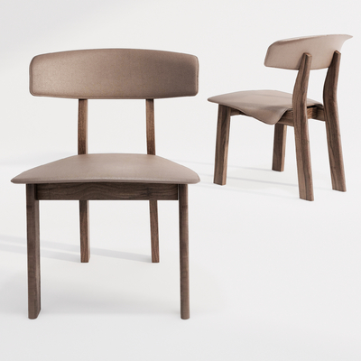 现代实木餐椅su模型