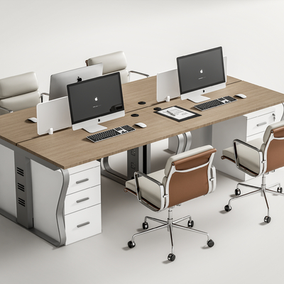 现代办公卡位su模型