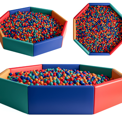 儿童游乐场 海洋球 泡泡池su模型