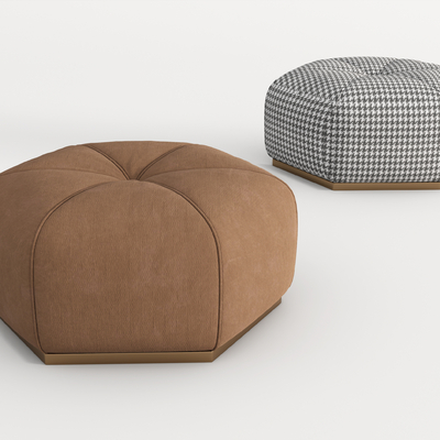  现代沙发凳脚踏su模型 