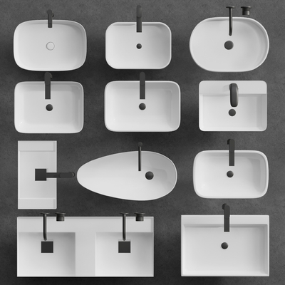  现代洗手台su模型 
