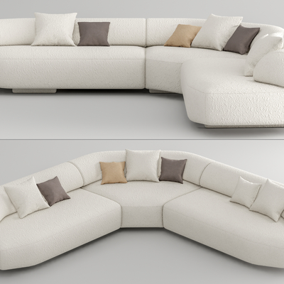 Moroso现代弧形沙发su模型