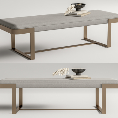  现代床尾凳 沙发凳su模型 