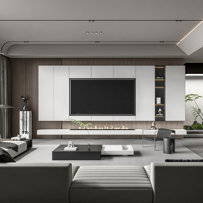 现代客厅su模型