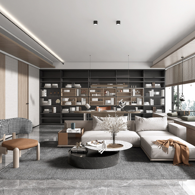 现代客厅su模型