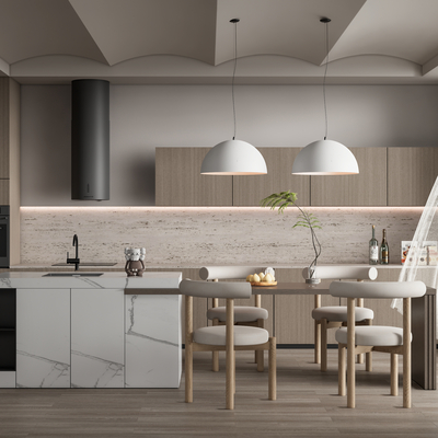 侘寂餐厅su模型