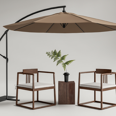  新中式户外椅  休闲椅su模型 