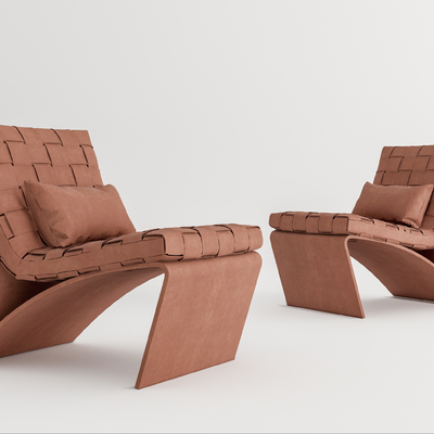 现代布艺休闲椅su模型