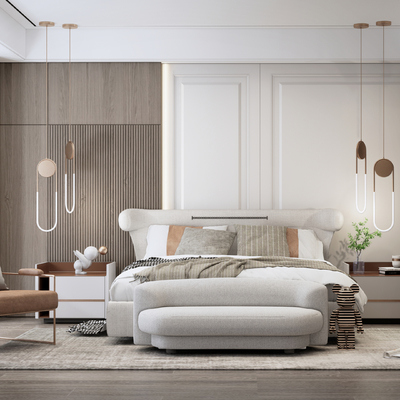 现代卧室su模型