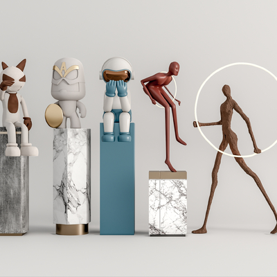 现代抽象雕塑su模型