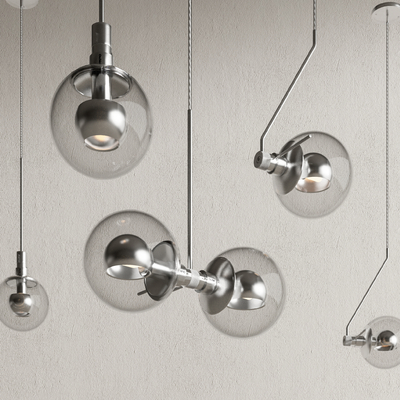 现代球形吊灯su模型