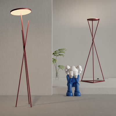 现代落地灯su模型