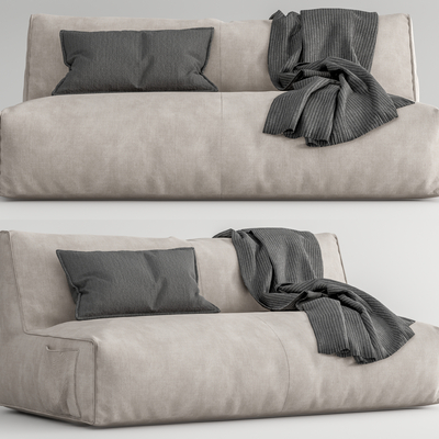 Gart侘寂双人沙发su模型