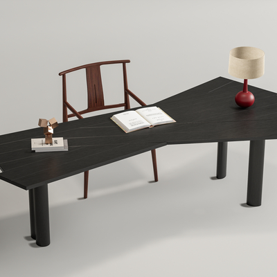 现代异形书桌椅su模型