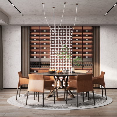 现代餐厅su模型