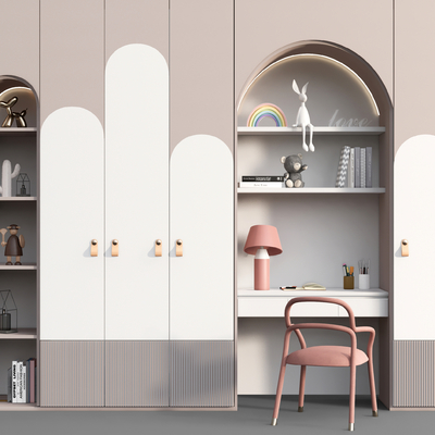  现代儿童衣柜su模型 