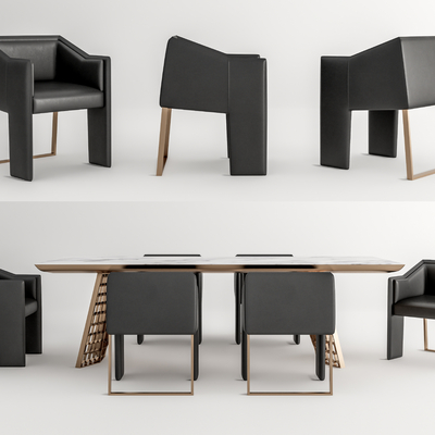 现代餐桌椅su模型