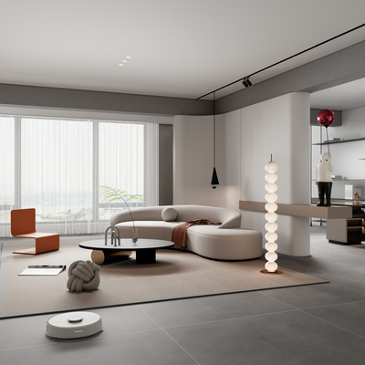 现代客厅su模型