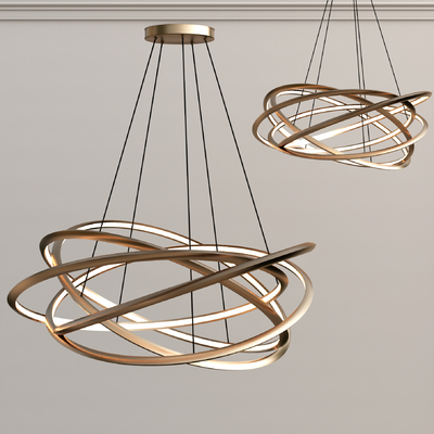 现代艺术吊灯su模型