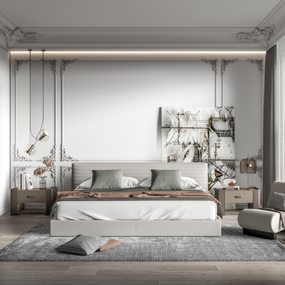 法式轻奢卧室su模型