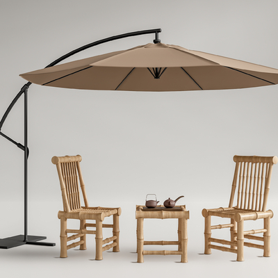  遮阳伞 户外椅su模型 