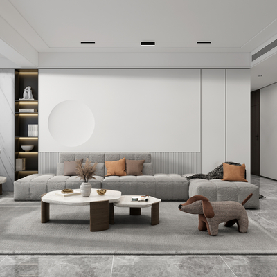 现代客厅su模型