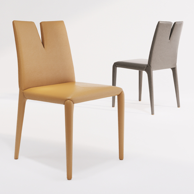 现代皮革单椅su模型