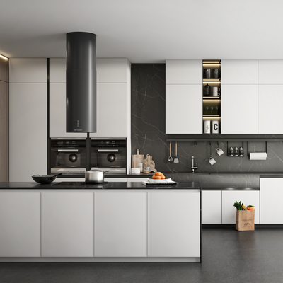 现代厨房su模型