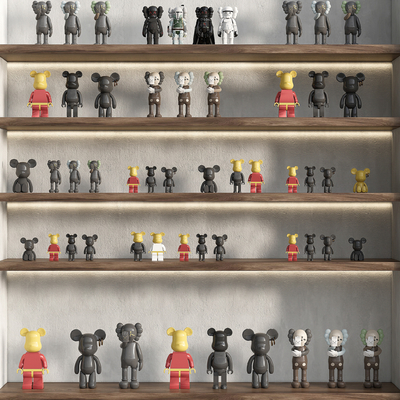 现代kaws饰品摆件su模型