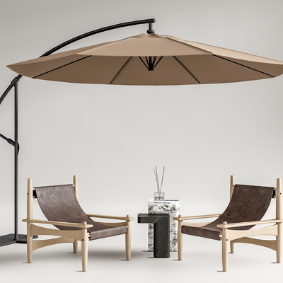  户外椅 遮阳伞su模型 