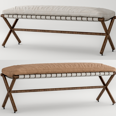 现代床尾凳沙发凳su模型