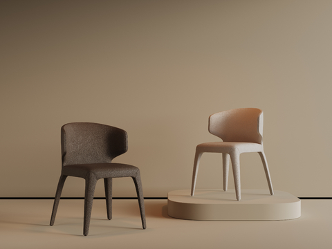 现代餐椅 中古椅子 餐桌椅 书桌椅 布艺椅子 写字椅su模型