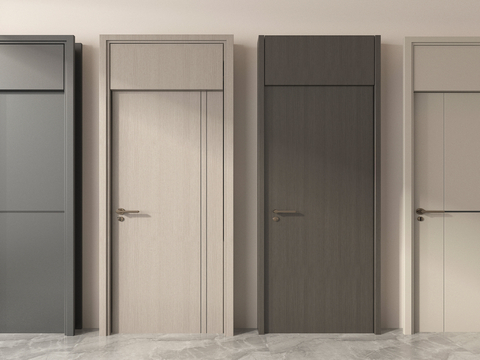 单开门 通顶门 房门su模型