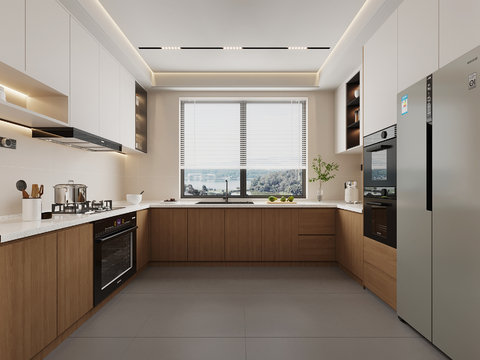 现代厨房su模型