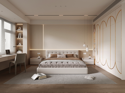 现代卧室su模型