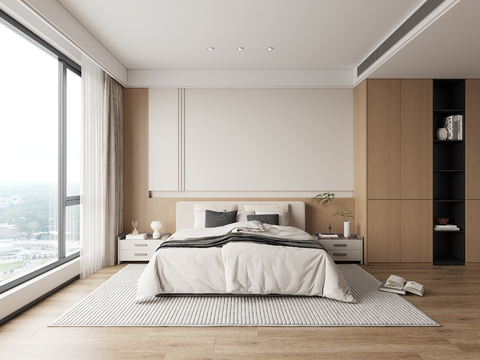 现代意式卧室 主卧 次卧su模型