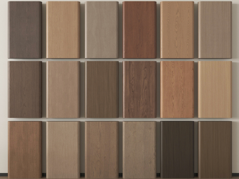 现代木饰面 护墙板 墙饰板 木饰面背景墙su模型