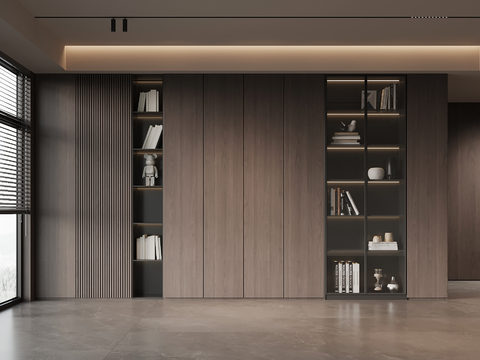 意式书柜 置物柜su模型