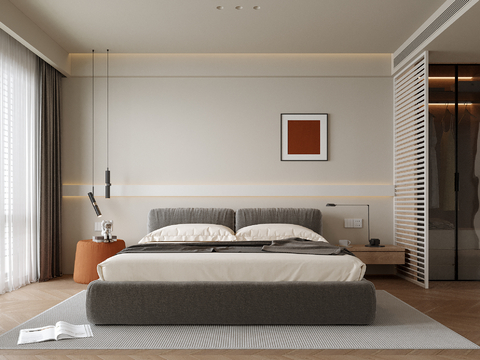 现代卧室 主卧su模型