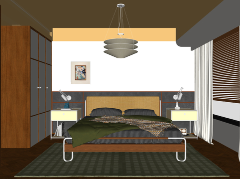 卧室su模型