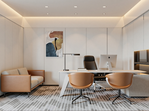 现代经理办公室su模型