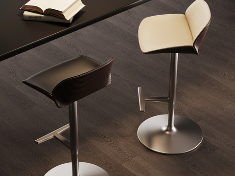 现代意式吧椅 吧凳su模型