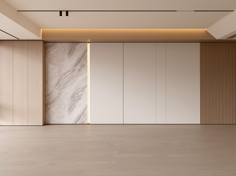  现代客厅 奶油客厅 沙发背景墙 客厅背景 奶油风背景墙su模型 