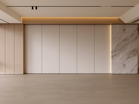  现代客厅 奶油客厅 沙发背景墙 客厅背景 奶油风背景墙su模型 