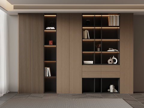 意式书柜su模型