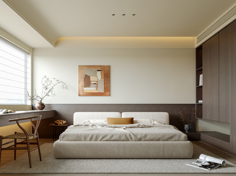 中古风卧室su模型