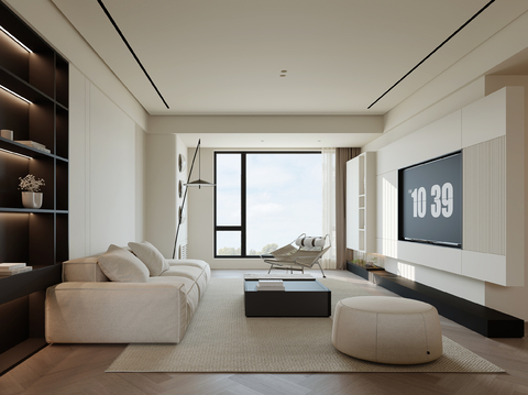 现代客厅su模型