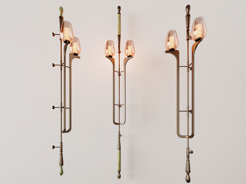 壁灯 长条壁灯 水晶壁灯 玻璃壁灯 屏风壁灯 意式壁灯 异形su模型