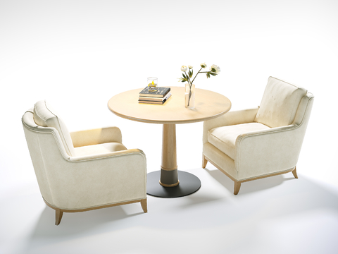  现代休闲桌椅 休闲椅 圆边几 角几 咖啡桌椅 洽谈桌椅su模型 