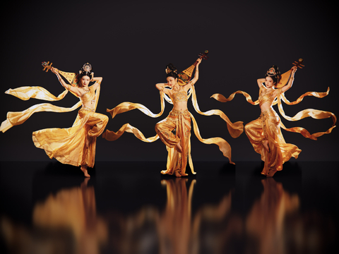 2D敦煌美女 敦煌舞蹈 古装美女 古典美人 跳舞su模型